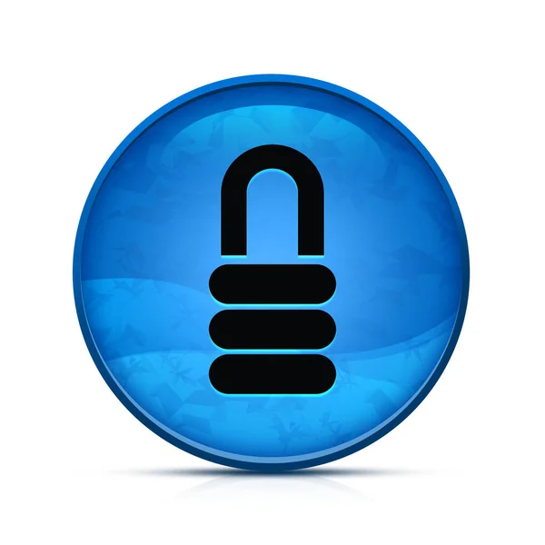 Lock Icon Classy Splash Blue Button — Stock Photo, Image