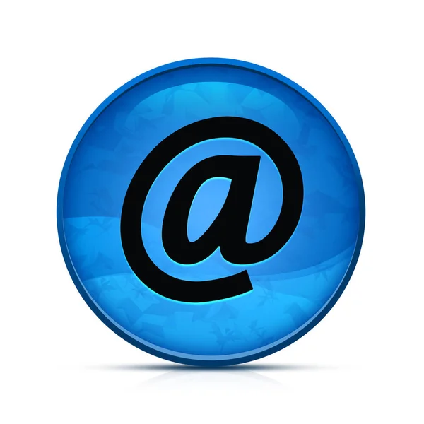 Klasik Sıçrama Mavi Yuvarlak Düğmedeki Posta Adresi Simgesi — Stok fotoğraf