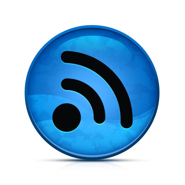 Ikona Sieci Klasycznym Niebieskim Okrągłym Przycisku — Zdjęcie stockowe