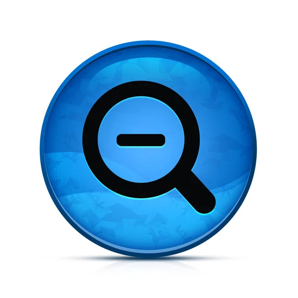 Zoom Symbol Auf Edlem Blauen Runden Knopf — Stockfoto