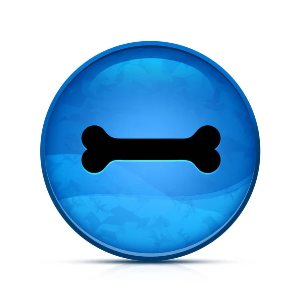 Ikona Kości Klasycznym Niebieskim Okrągłym Przycisku — Zdjęcie stockowe