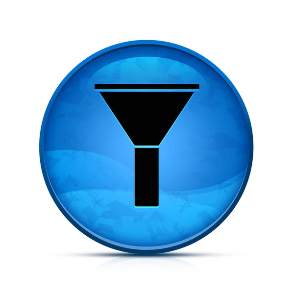 Filtruj Ikonę Klasycznym Niebieskim Okrągłym Przycisku — Zdjęcie stockowe