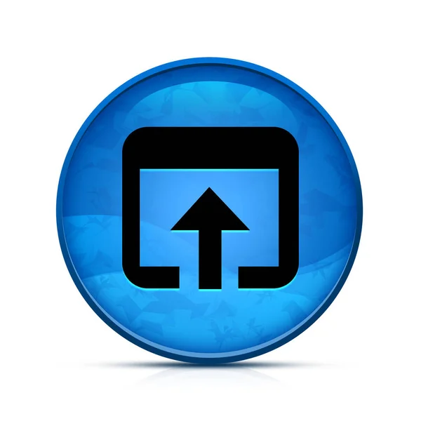 Otevřít Ikoně Prohlížeče Klasickém Modrém Tlačítku Splash Blue — Stock fotografie