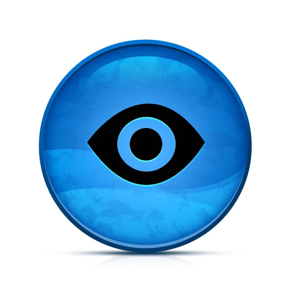 Εικονίδιο Ορατότητας Μπλε Στρογγυλό Κουμπί — Φωτογραφία Αρχείου