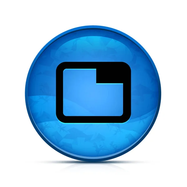 Ikona Tab Klasycznym Niebieskim Okrągłym Przycisku — Zdjęcie stockowe