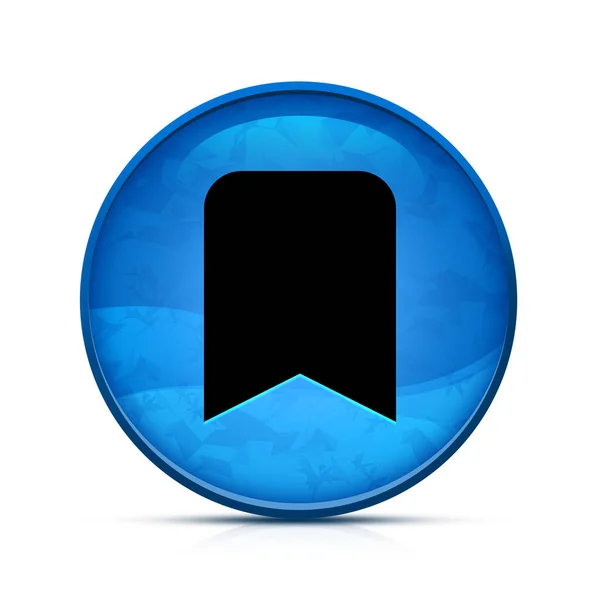 Ícone Marcador Elegante Botão Redondo Azul Respingo — Fotografia de Stock