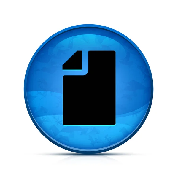 漂亮的水花蓝色圆形按钮上的页面图标 — 图库照片