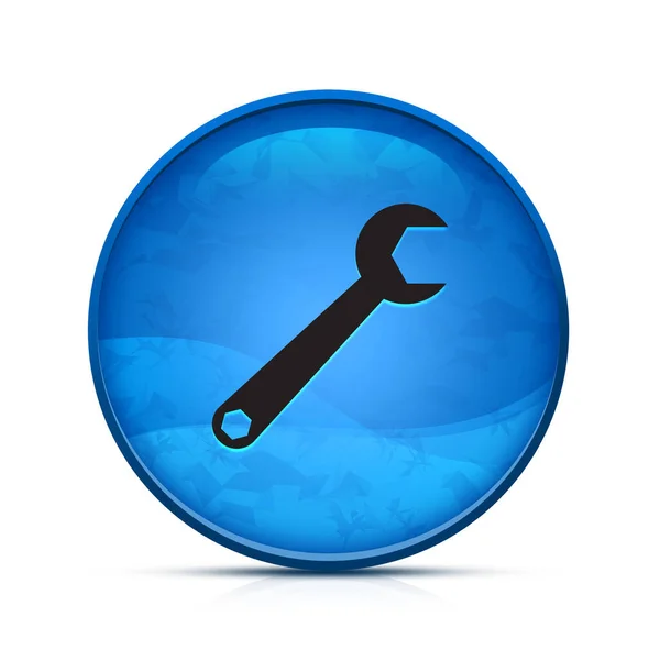 Иконка Гаечного Ключа Шикарной Синей Кнопке — стоковое фото