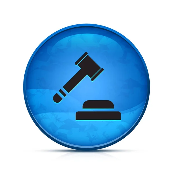 Auction Icon Classy Splash Blue Button — Stock Photo, Image