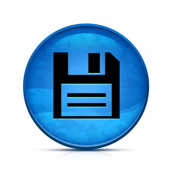 Εικονίδιο Δίσκου Κομψό Μπλε Βουτιά Στρογγυλό Κουμπί — Φωτογραφία Αρχείου