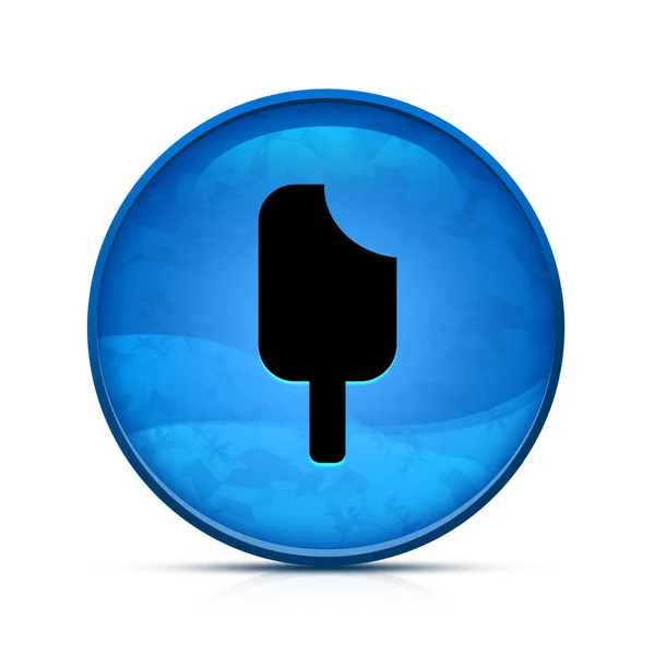 Stick Ice Cream Icon Classy Splash Blue Button — Stock Photo, Image