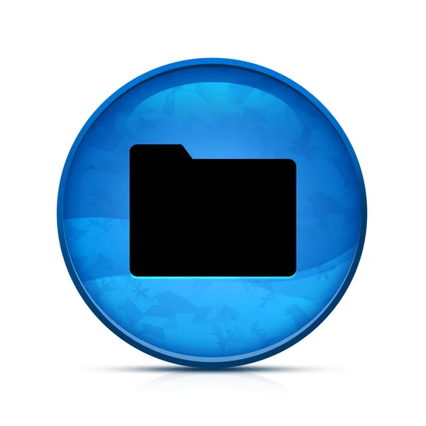 Ikona Složky Stylovém Modrém Tlačítku Splash Blue — Stock fotografie