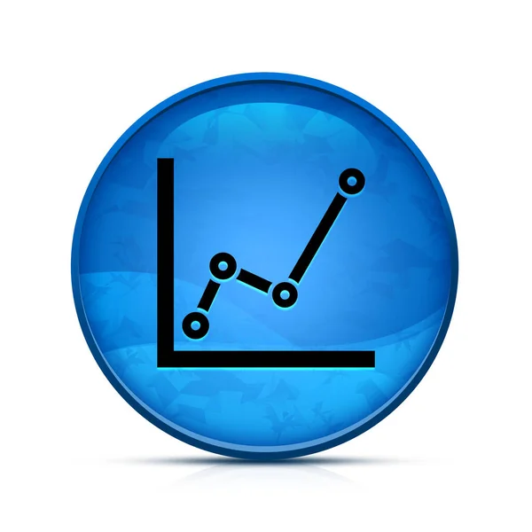 Wykres Ikona Klasyczny Splash Niebieski Okrągły Przycisk — Zdjęcie stockowe