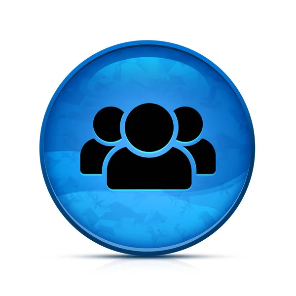 Menschen Ikone Auf Edlem Blauen Spritzer Knopf — Stockfoto