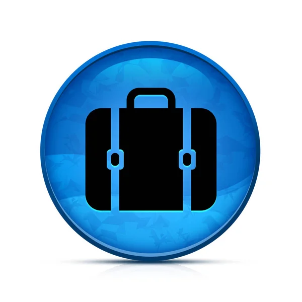 Ícone Saco Botão Redondo Azul Elegante Respingo — Fotografia de Stock