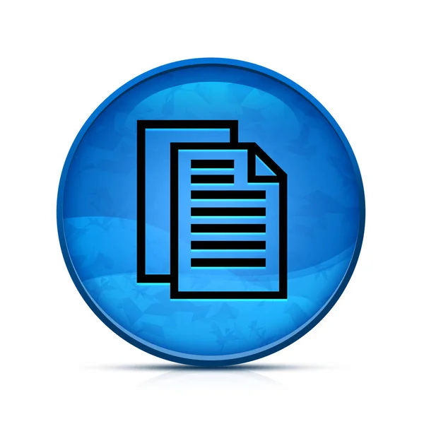 Document Pages Icon Classy Splash Blue Button — Stock Photo, Image