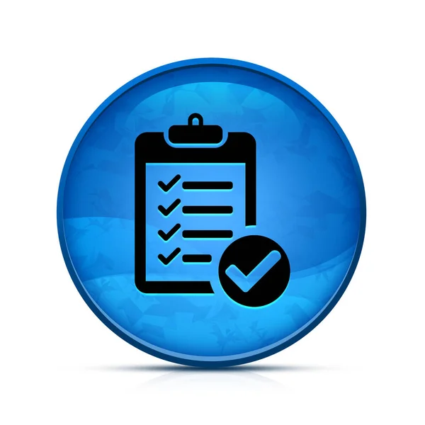 Checklist Icon Classy Splash Blue Button — Stock Photo, Image