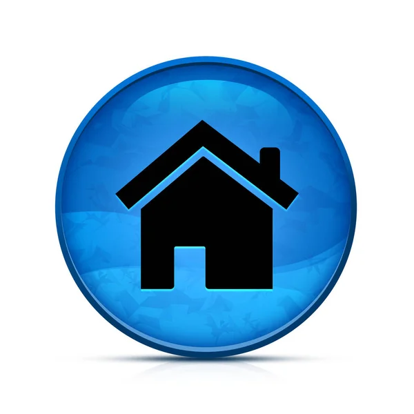 Домашняя Иконка Шикарной Синей Кнопке — стоковое фото