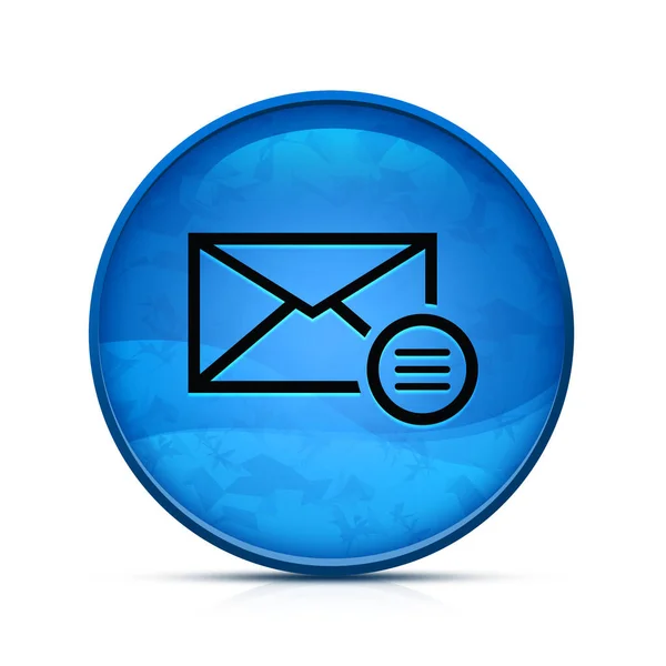 Email Option Icon Classy Splash Blue Button — Stock Photo, Image
