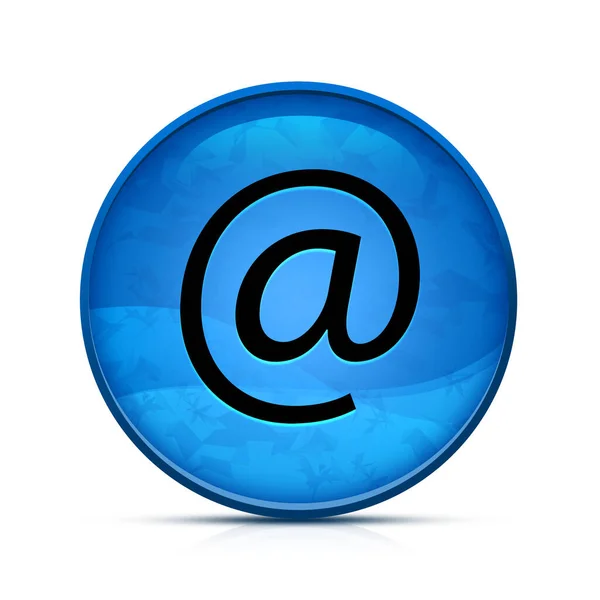 Klasik Sıçrama Mavi Yuvarlak Düğmedeki Posta Adresi Simgesi — Stok fotoğraf