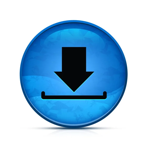 Pobierz Ikonę Klasycznym Niebieskim Okrągłym Przycisku — Zdjęcie stockowe
