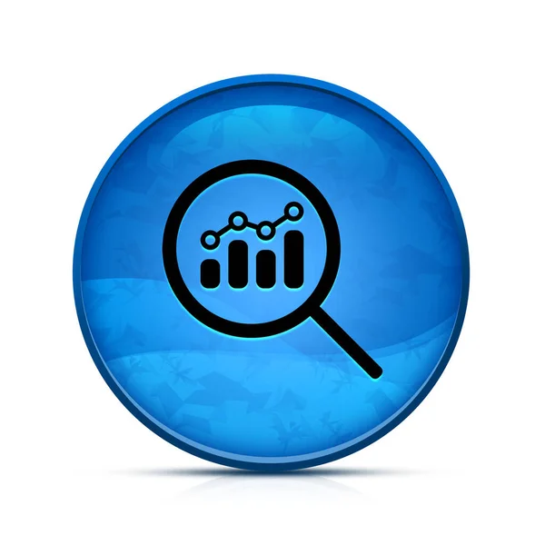 Zobacz Analitykę Finansową Lub Ikonę Badań Metrycznych Klasycznym Niebieskim Okrągłym — Zdjęcie stockowe