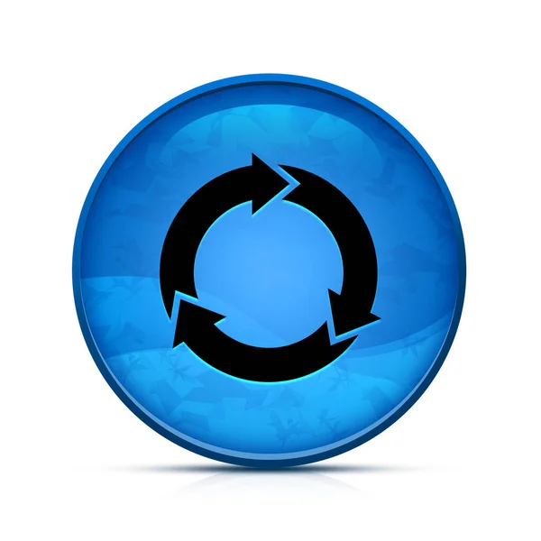 Τρία Εικονίδιο Βέλη Κύκλο Στην Αριστοκρατική Βουτιά Μπλε Στρογγυλό Κουμπί — Φωτογραφία Αρχείου