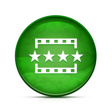 Klas sıçrama yeşil yuvarlak tuş üzerine film yorumu simgesi