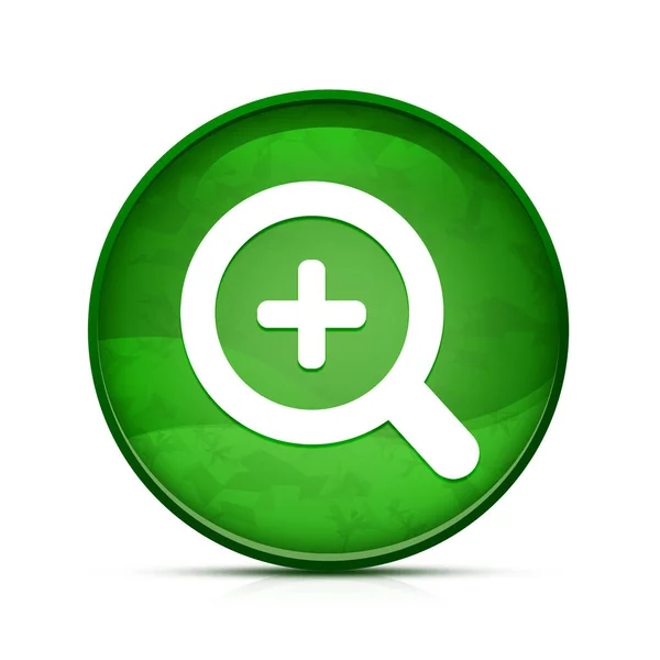 Powiększ Ikonę Klasycznym Zielonym Okrągłym Przycisku — Zdjęcie stockowe