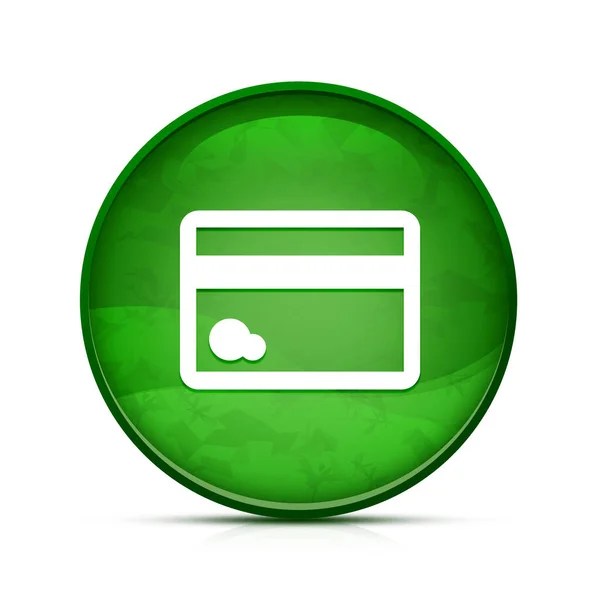Ikona Kreditní Karty Stylové Zelené Tlačítko Splash — Stock fotografie