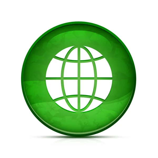 Klas Sıçrama Yeşil Yuvarlak Düğmedeki Web Sitesi Simgesi — Stok fotoğraf