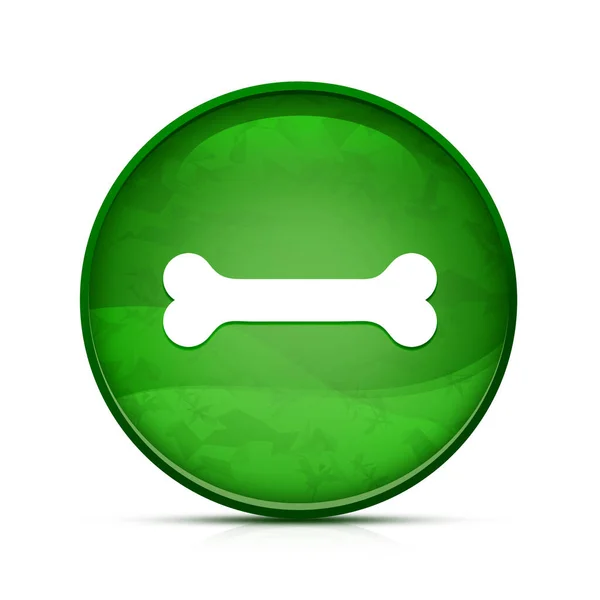Иконка Кости Стильной Зеленой Круглой Кнопке — стоковое фото