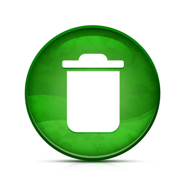 Usuń Ikonę Klasycznym Zielonym Okrągłym Przycisku — Zdjęcie stockowe
