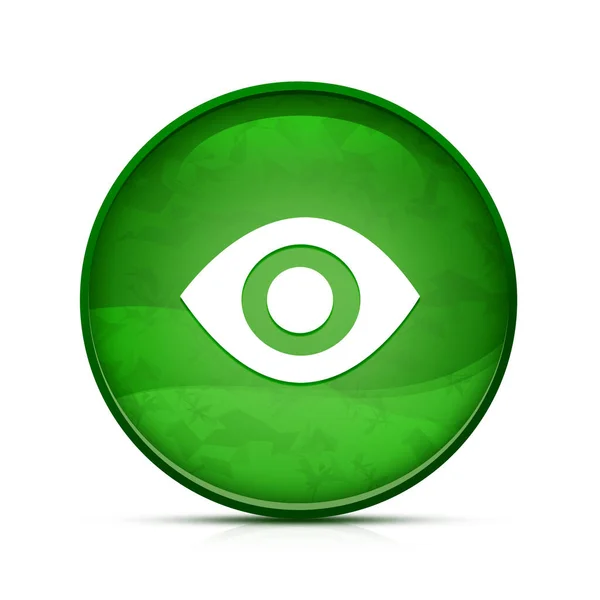 Иконка Видимости Стильной Зеленой Кнопке — стоковое фото