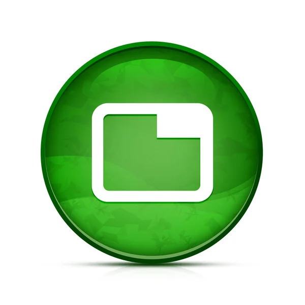 Ikona Tab Klasycznym Zielonym Okrągłym Przycisku — Zdjęcie stockowe
