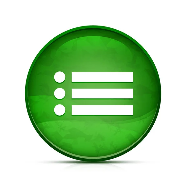 Иконка Списка Круглой Зеленой Кнопке — стоковое фото
