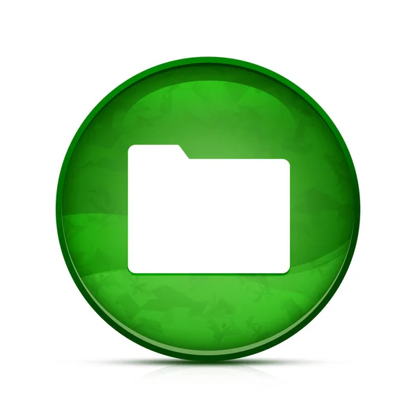 Значок Папки Круглой Зеленой Кнопке — стоковое фото