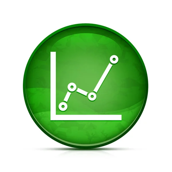 Wykres Ikona Klasyczny Splash Zielony Okrągły Przycisk — Zdjęcie stockowe