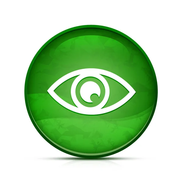 Klas Sıçrama Üzerine Göz Simgesi Yeşil Yuvarlak Düğme — Stok fotoğraf