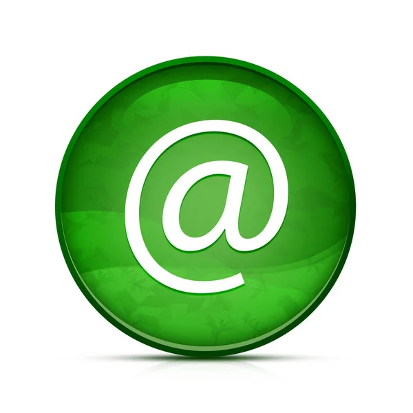 Email Address Icon Classy Splash Green Button — Stock Photo, Image