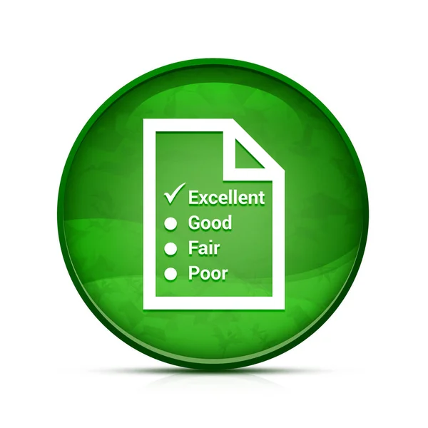 Survey (questionnaire icon) icon on classy splash green round button