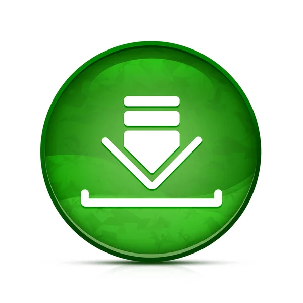 Pobierz Ikonę Klasyczny Splash Zielony Okrągły Przycisk — Zdjęcie stockowe