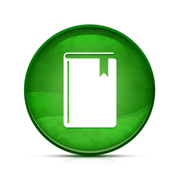 Ikona Książki Klasycznym Zielonym Okrągłym Przycisku — Zdjęcie stockowe