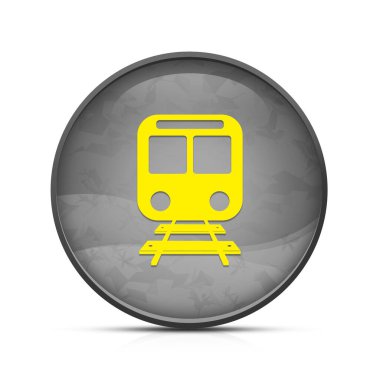 Klas sıçrama üzerine tren simgesi Siyah yuvarlak düğme