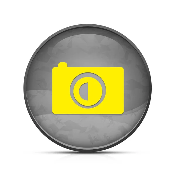 上品なスプラッシュ黒丸ボタンの写真カメラアイコン — ストック写真