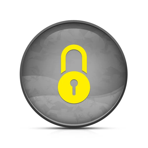 Lock Ikona Klasyczny Splash Czarny Okrągły Przycisk — Zdjęcie stockowe