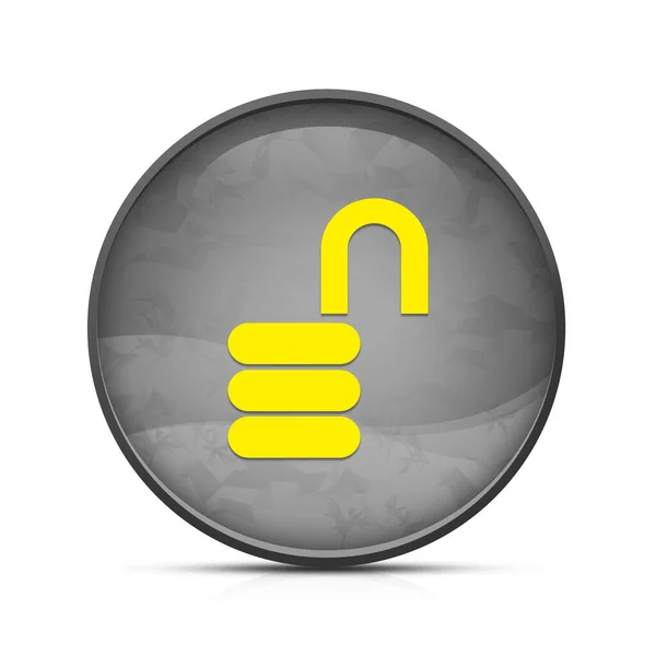 Open Lock Icon Classy Splash Black Button — Stock Photo, Image