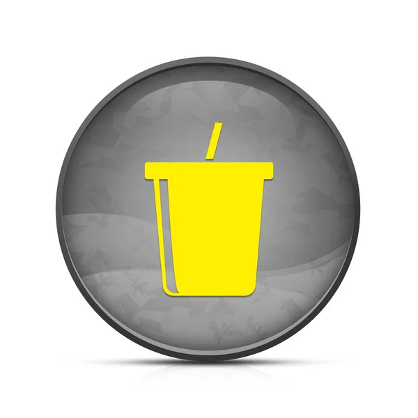 Soda Icon Classy Splash Black Button — Stock Photo, Image