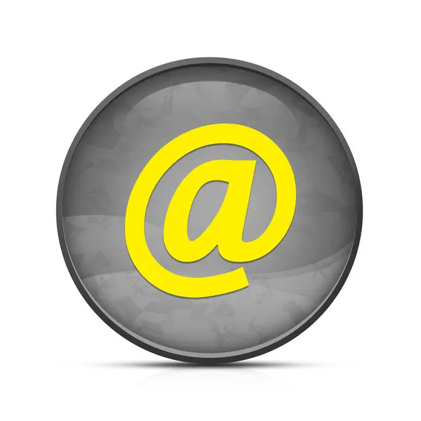雅致的飞溅黑色圆形按钮上的Emaill地址图标 — 图库照片