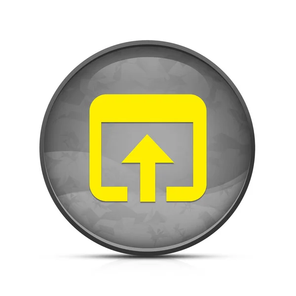 Öffnen Sie Browser Symbol Auf Edlen Splash Schwarzen Runden Knopf — Stockfoto